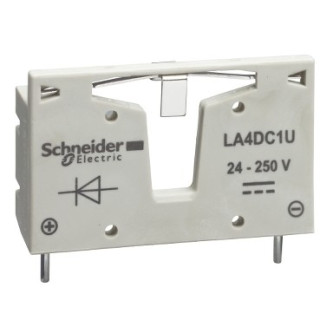 LA4DC1U - TeSys D - module d'antiparasitage - diodes - 12..250Vcc - Schneider 