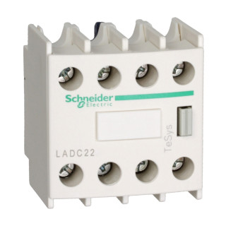 LADC22 - TeSys D - bloc de contacts auxiliaires - 2F+2O - bornes à vis-étriers - Schneider 