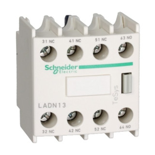 LADN13G - contact auxiliaire BLOC CONT 1F plus 3O FRONTAL - Schneider 