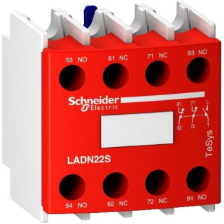 LADN22S - TeSys D - bloc de contact auxiliares sécurité rouge - 2NO + 2NC - Schneider 
