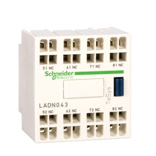LADN403 - TeSys D - bloc de contacts auxiliaires - 4F+0O - bornes à ressort - Schneider 