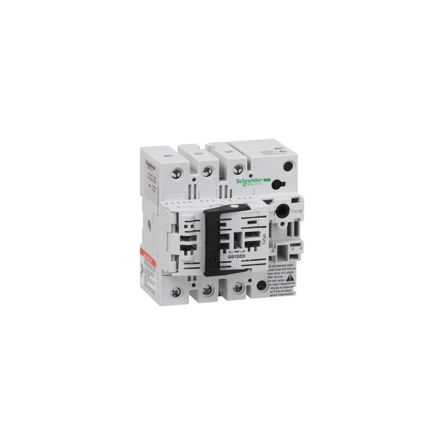 GS1DD3 - TeSys GS1 - bloc de base interrupteur-sectionneur fusible - 3P 3F - NFC - 32A - Schneider 