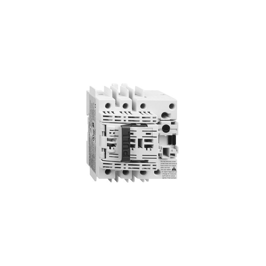 GS1DU3 - TeSys GS1 - bloc de base interrupteur-sectionneur fusible 3P 3F - 30A - Schneider 
