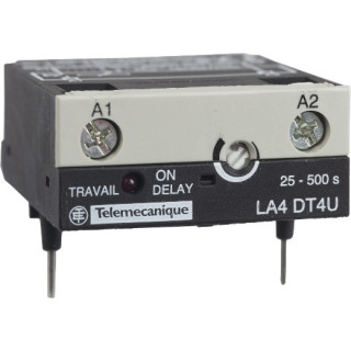 LA4DT4U - TeSys CA - module temporisateur électro. - type travail 25..500s - 24..250Vcc/ca - Schneider 