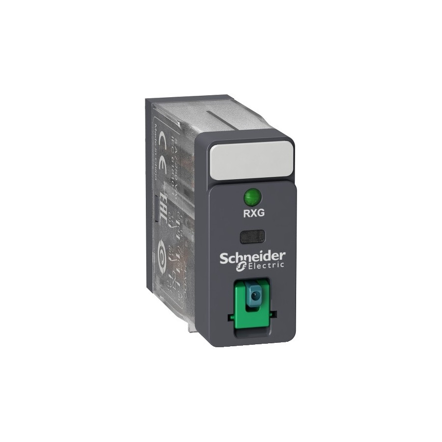 RXG22ED - Zelio Relay RXG - relais interface - embrochab - test - DEL - 2OF - 5A - 48VDC - Schneider 