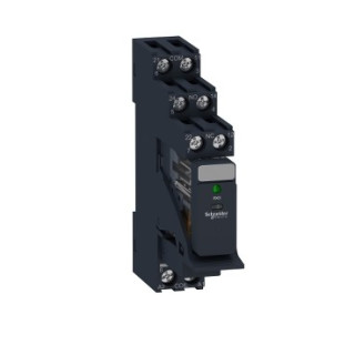 RXG23P7PV - Zelio Relay RXG - relais embrochable monté sur embase - DEL - 2OF 5A - 230VAC - Schneider 