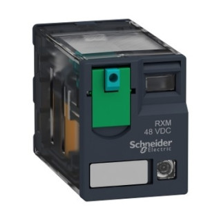 RXM2AB2ED - Zelio Relay RXM - relais miniature - embrochable - test+DEL - 2OF - 12A - 48VDC - Schneider 