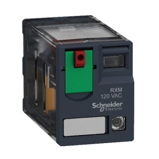 RXM2AB2F7 - Zelio Relay RXM - relais miniature - embrochable - test+DEL - 2OF - 12A - 120VAC - Schneider 