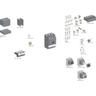 LV438345 - Compact NSX - 1 jeu de cache-bornes 3p pour mise en se - Schneider 