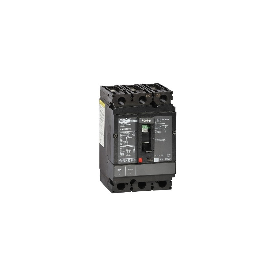 NHGF36015TW - PowerPact H - disjoncteur 150A - sans bornes - 35kA - TMD - 15A - 3P 3d - Schneider 