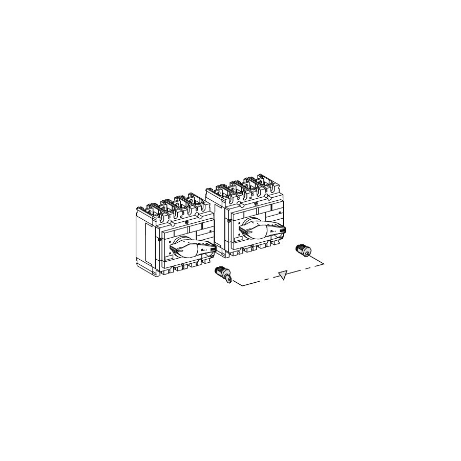 31088 - Compact INS320/630 - interverrouillage 2 serrures/1 clé - dispositif mécanique - Schneider 