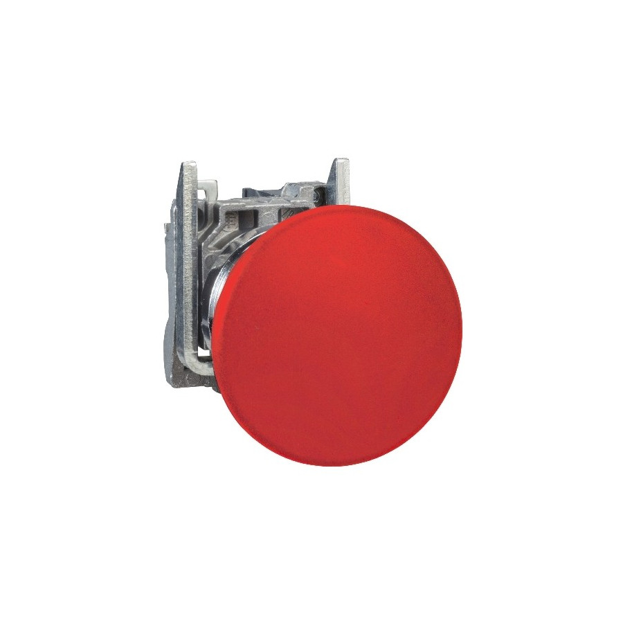 XB4BC42 - Harmony - bouton poussoir complet XB4 - Ø 22mm - rouge - rappel à ressort - Schneider 