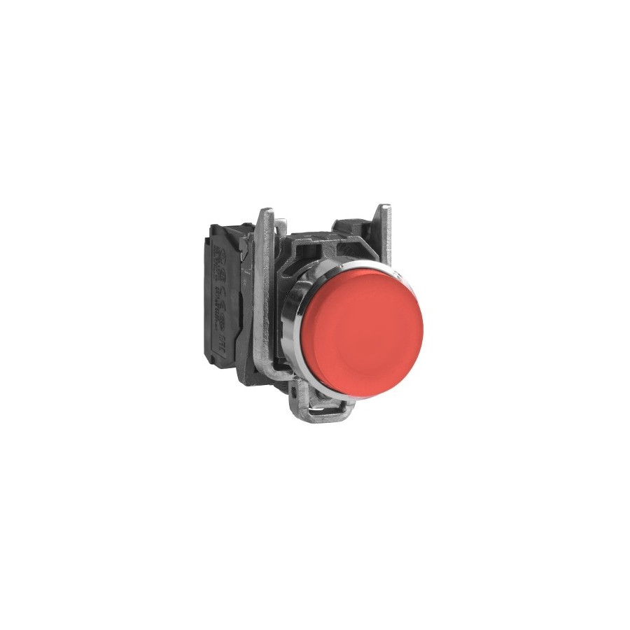XB4BL41 - Harmony XB4 - bouton poussoir à impulsion - Ø22 - dépassant - rouge - 1F - vis - Schneider 