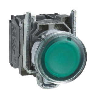 XB4BW33B5 - Harmony XB4 - poussoir lumineux LED - 1F+1O - vert - Ø22 - 24VACDC - Schneider 