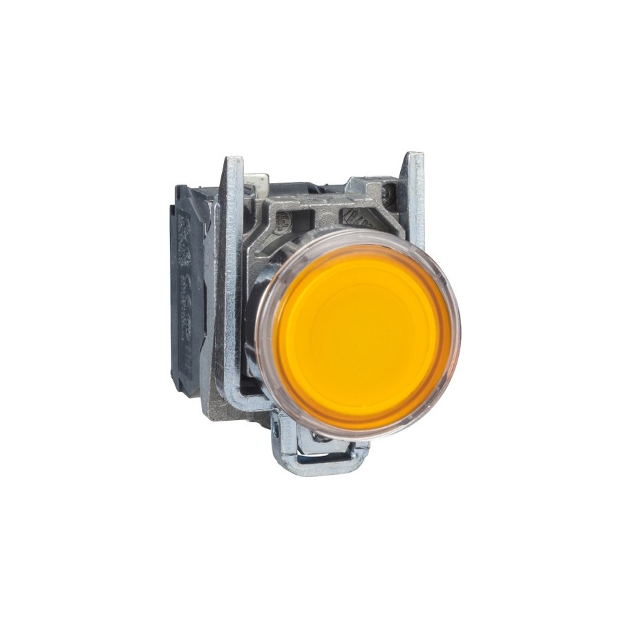 XB4BW35B5 - Harmony XB4 - poussoir lumineux LED - 1F+1O - orange - Ø22 - 24VACDC - Schneider 