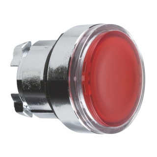 ZB4BA48 - Harmony XB4 - tête bouton poussoir - affleurant pour étiquette - Ø22 - rouge - Schneider 