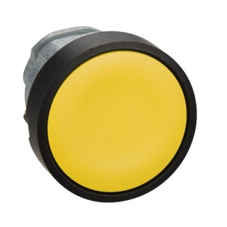 ZB4BA57 - Harmony XB4 - tête bouton poussoir - Ø22 - affleurant - jaune - col noire - Schneider 