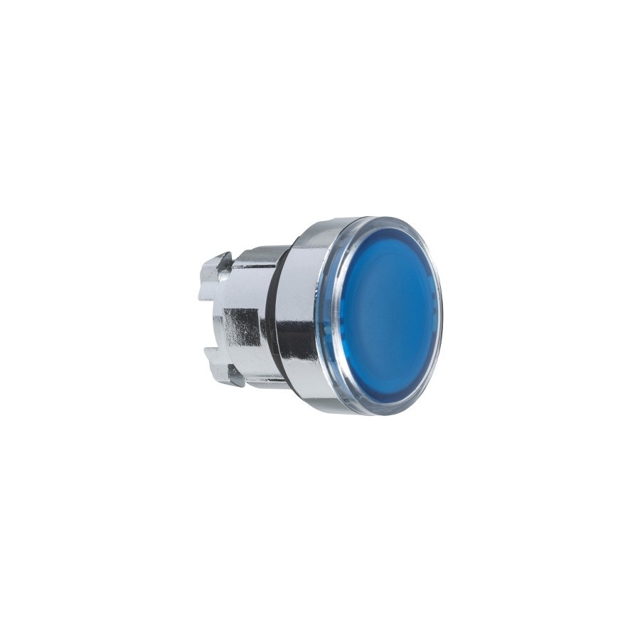 ZB4BA68 - Harmony XB4 - tête bouton poussoir - affleurant pour étiquette - Ø22 - bleu - Schneider 