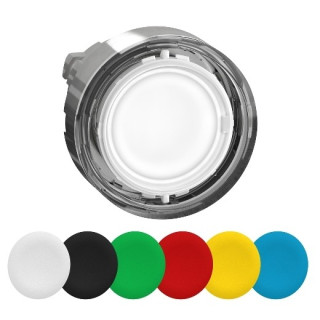 ZB4BA98 - Harmony XB4 - tête bouton poussoir lumineux à impulsion - Ø22 - 6 couleurs - Schneider 