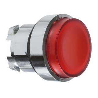 ZB4BH43 - Harmony XB4 - tête bouton pousser-pousser lumineux - Ø22 - dépassant - rouge - Schneider 