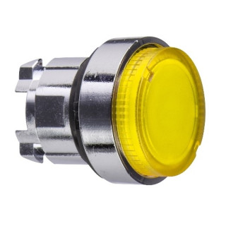 ZB4BH83 - Harmony XB4 - tête bouton pousser-pousser lumineux - Ø22 - dépassant - jaune - Schneider 