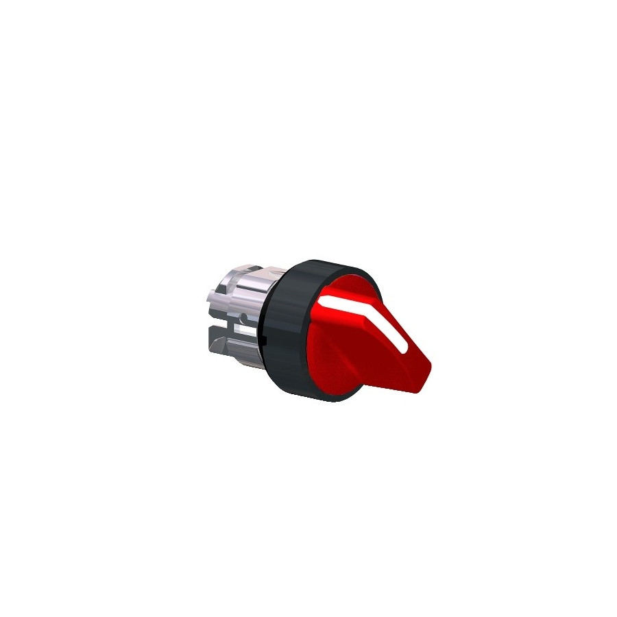ZB4BK12437 - Harmony XB4 - tête bouton à manette lumineux - Ø22 - 2 pos fix - rouge - Schneider 