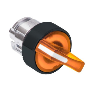 ZB4BK12537 - Harmony XB4 - tête bouton à manette lumineux - Ø22 - 2 pos fix - orange - Schneider 