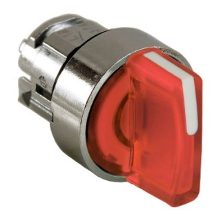 ZB4BK1343 - Harmony XB4 - tête bouton à manette lumineux - Ø22 - 3 pos fix - rouge - Schneider 