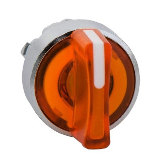 ZB4BK1353 - Harmony XB4 - tête bouton à manette lumineux - Ø22 - 3 pos fix - orange - Schneider 