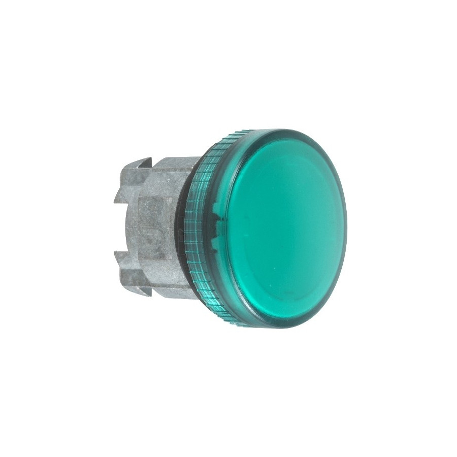 ZB4BV033E - Harmony XB4 - tête voyant lumineux DEL - Ø22 - lisse - pour étiquette - vert - Schneider 
