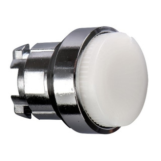 ZB4BW113 - Harmony XB4 - tête bouton poussoir lumineux DEL - Ø22 - dépassant - blanc - Schneider 