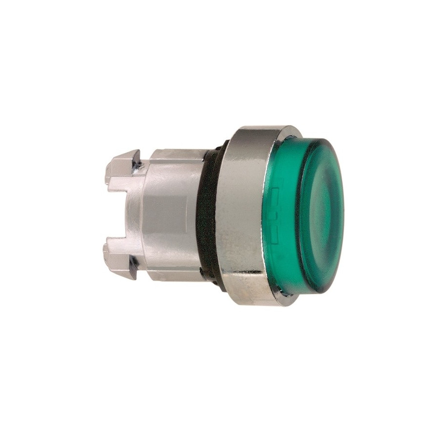ZB4BW133 - Harmony XB4 - tête bouton poussoir lumineux DEL - Ø22 - dépassant - vert - Schneider 