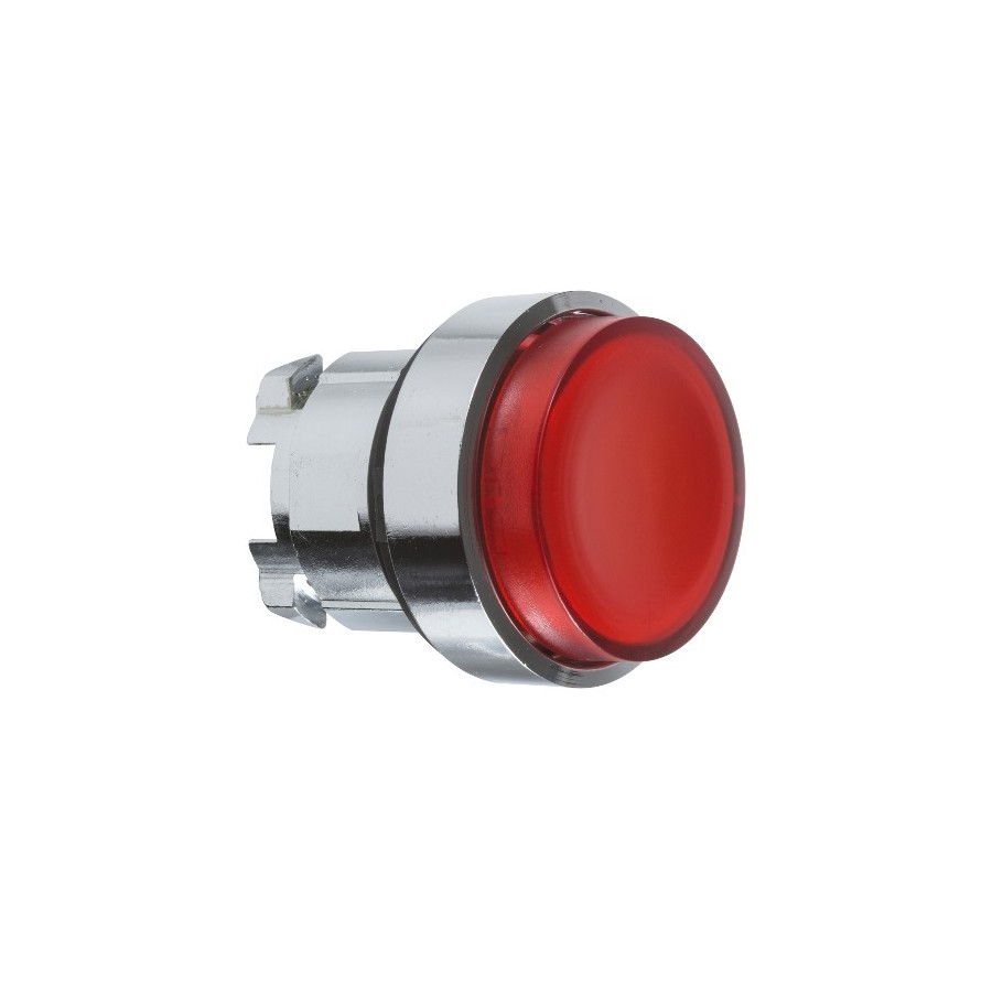 ZB4BW143 - Harmony XB4 - tête bouton poussoir lumineux DEL - Ø22 - dépassant - rouge - Schneider 