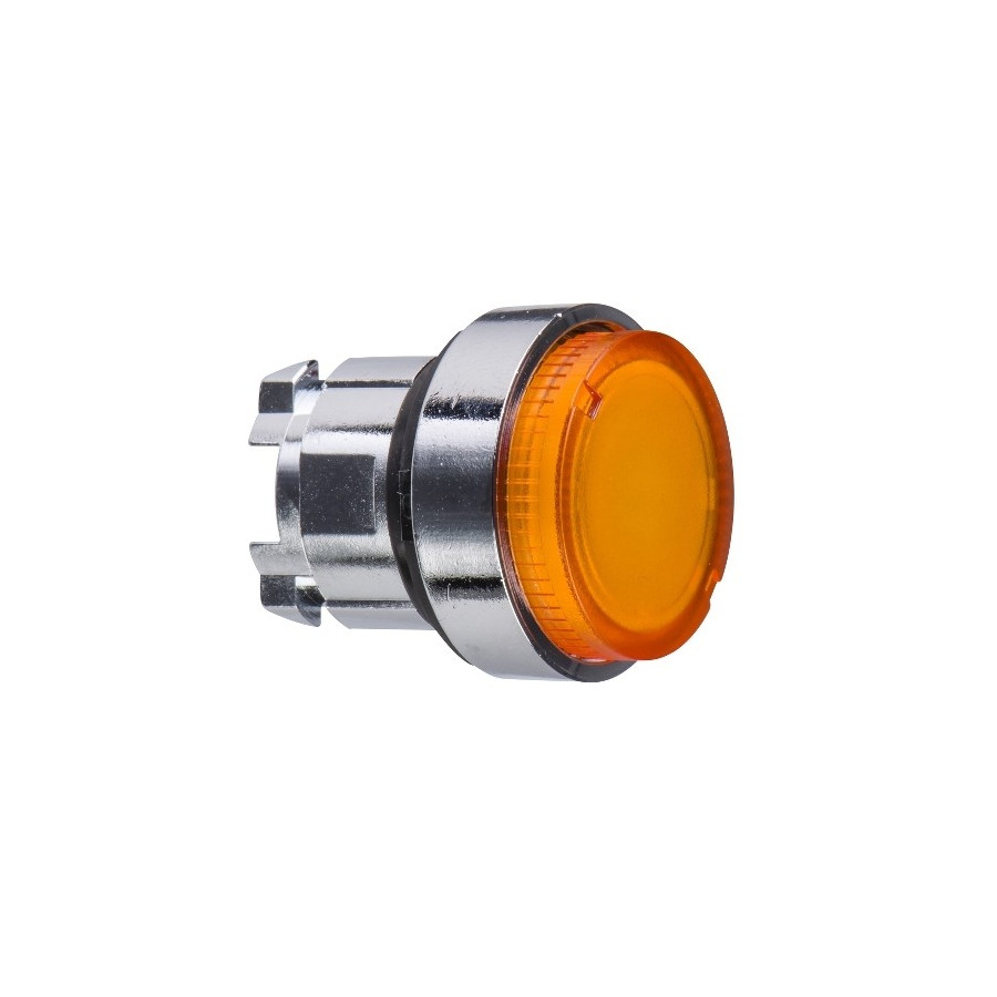 ZB4BW153 - Harmony XB4 - tête bouton poussoir lumineux DEL - Ø22 - dépassant - orange - Schneider 