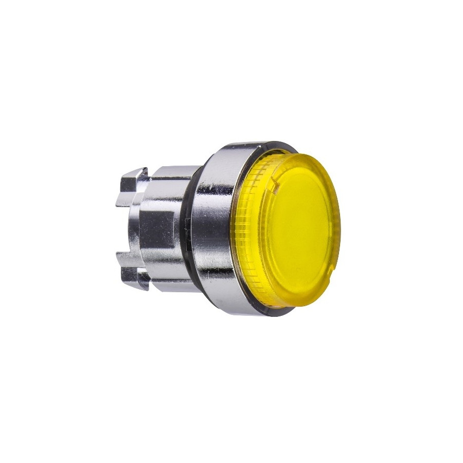 ZB4BW183 - Harmony XB4 - tête bouton poussoir lum DEL - Ø22 - dépassant - jaune - Schneider 