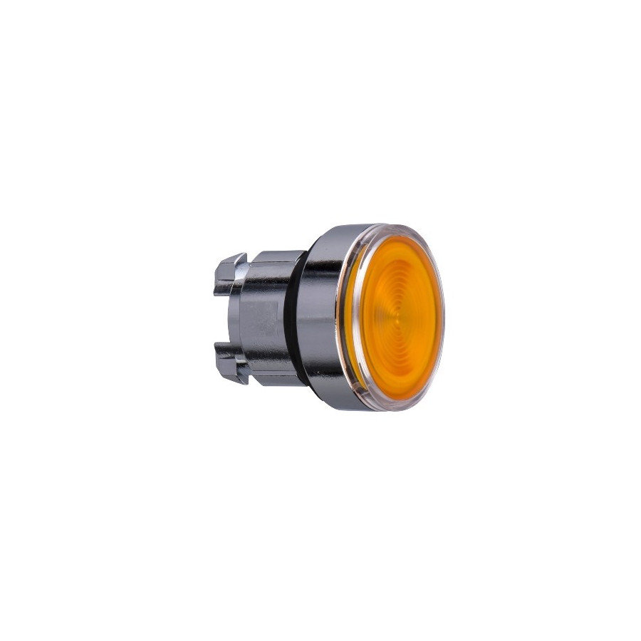 ZB4BW353S - Harmony XB4 - tête bouton poussoir lumineux DEL - Ø22 - strié - orange - Schneider 