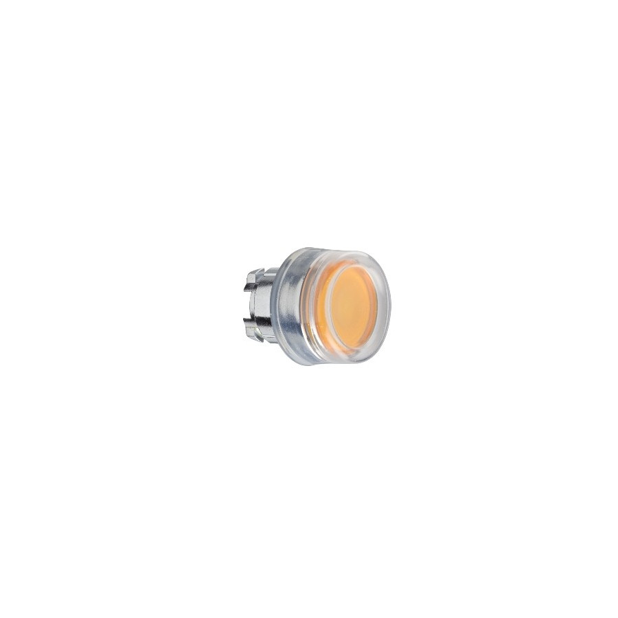 ZB4BW553 - Harmony XB4 - tête bouton poussoir lumineux DEL - Ø22 - capuchonné - orange - Schneider 