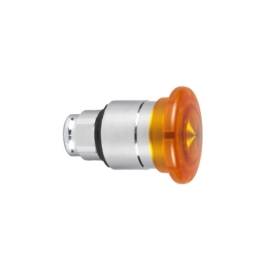ZB4BW653 - Harmony XB4 - tête bouton coup de poing lumin DEL - Ø40 - pousser tirer - orange - Schneider 