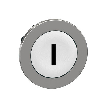 ZB4FA131 - Harmony XB4 - tête bouton poussoir à impulsion - Ø22 - flush - marqué - blanc - Schneider 