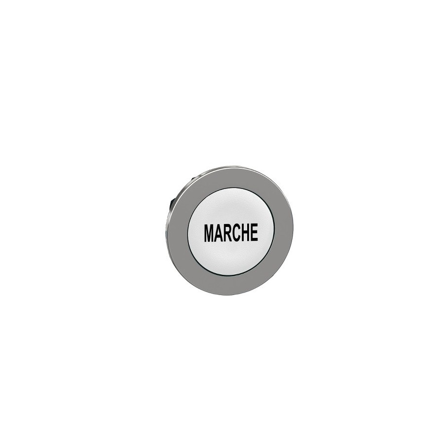 ZB4FA142 - Harmony XB4 - tête bouton poussoir à impulsion - Ø22 - flush - marqué - blanc - Schneider 