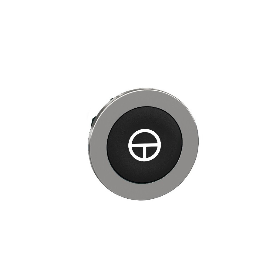 ZB4FA245 - Harmony XB4 - tête bouton poussoir à impulsion - Ø22 - flush - marqué - noir - Schneider 