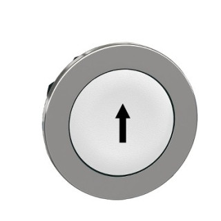 ZB4FA334 - Harmony XB4 - tête bouton poussoir à impulsion - Ø22 - flush - marqué - blanc - Schneider 