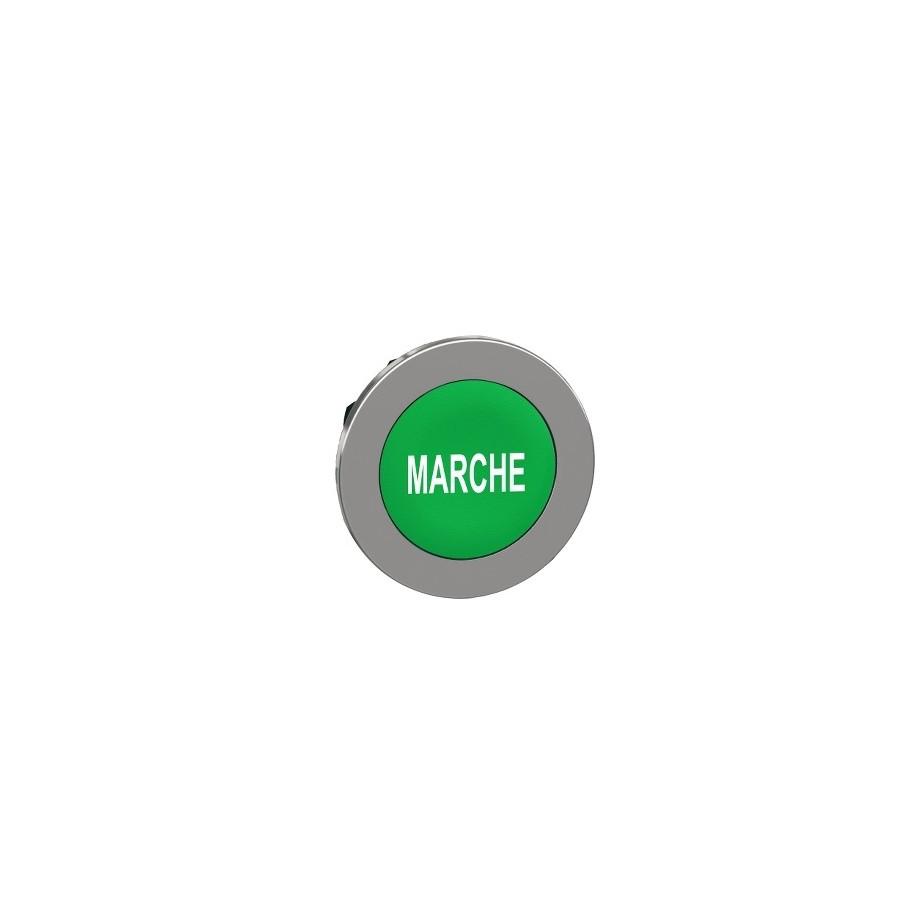 ZB4FA342 - Harmony XB4 - tête bouton poussoir à impulsion - Ø22 - flush - marqué - vert - Schneider 