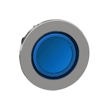 ZB4FA68 - Harmony XB4 - tête bouton poussoir à impulsion - Ø22 - flush - pour étiq - bleu - Schneider 