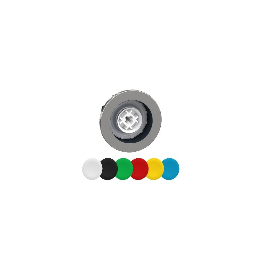ZB4FA9 - Harmony XB4 - tête bouton poussoir à impulsion - Ø22 - flush - 6 couleurs - Schneider 