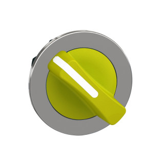 ZB4FD205 - Harmony XB4 - tête bouton tournant manette - Ø22 - flush - 2 posit fixes - jaune - Schneider 