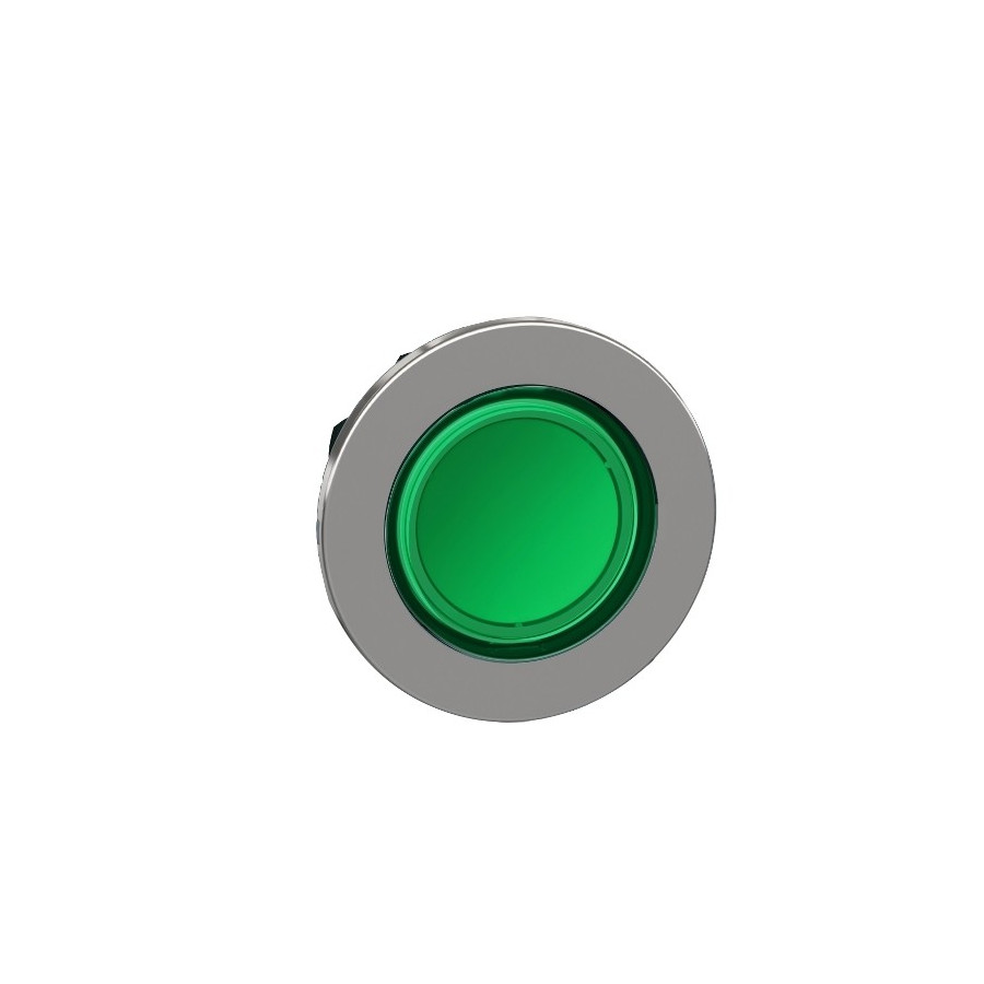 ZB4FH033 - Harmony XB4 - tête bouton pousser-pousser lumineux - Ø22 - flush - vert - Schneider 
