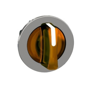 ZB4FK1353 - Harmony XB4 - tête bouton à manette lumineux - Ø22 - flush - 3 pos fix - orange - Schneider 
