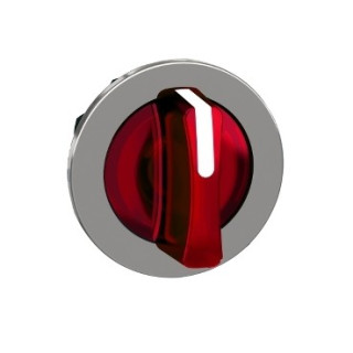 ZB4FK1543 - Harmony XB4 - tête bouton à manette lumineux - Ø22 - flush - 3 pos rap C - rouge - Schneider 