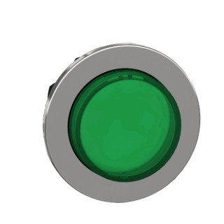 ZB4FW133 - Harmony XB4 - tête bouton poussoir lum DEL - Ø22 - flush - dépassant - vert - Schneider 